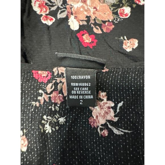 Torrid Womens Floral Ruffle Sleeveless Button-Down Blouse Size 2X - Picture 6 of 8